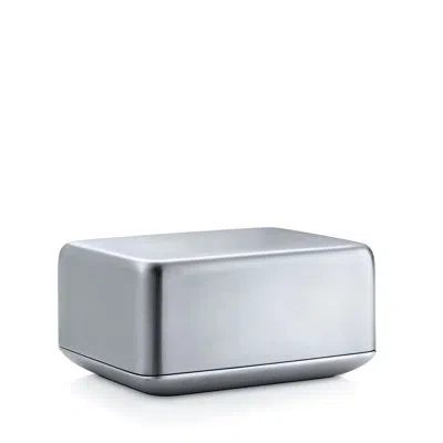 Blomus Basic Stainless Steel Butter Dish In Silver