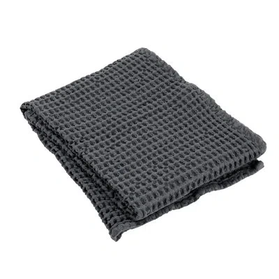 Blomus Caro 100% Cotton Waffle Hand Towel In Magnet-charcoal