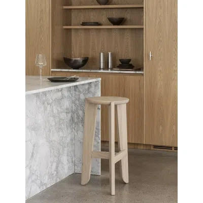 Blomus Eli Oak Bar Stool In Brown;oak