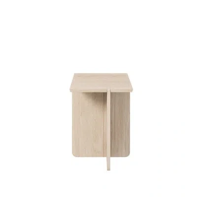 Blomus Engawa Black Oak Stool In Natural White