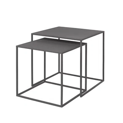 Blomus Fera Steel Frame Nesting Tables In Steel Gray