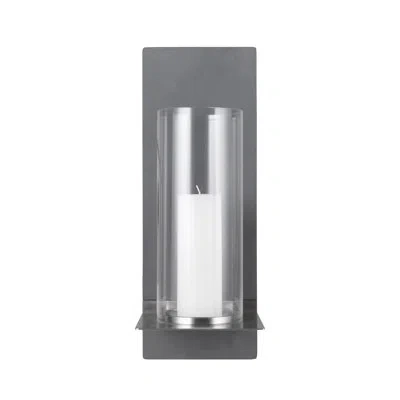 Blomus Finca Candle Wall Sconce Large In Gray;clear