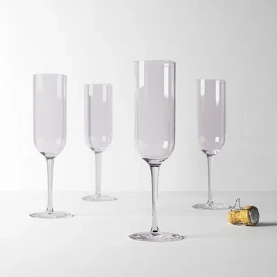 Blomus Fuum 7 Oz. Crystal Flute Glassware Set In Fungi