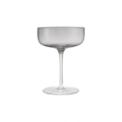 Blomus Fuumi 9.5 Champagne Saucer Glass Set In Smoke