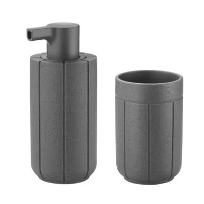 Blomus Kua Bathroom Accessory Set - Micro Chip (grey) In Charcoal