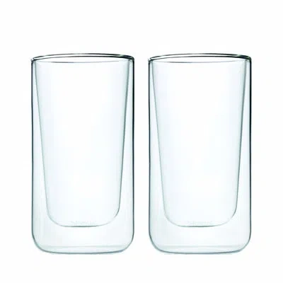 Blomus Nero Insulated Glasses 10oz - Hot Or Coldcoffe Mug Set In Clear