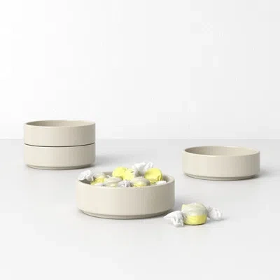 Blomus Pilar Stoneware 3.8 Oz. Dessert Bowl In Moonbeam