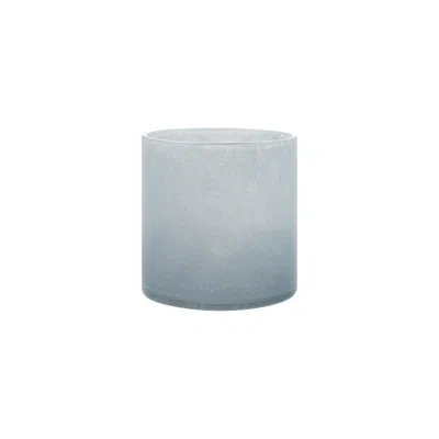 Blomus Saga Glass Tabletop Hurricane In Tradewinds (blue)
