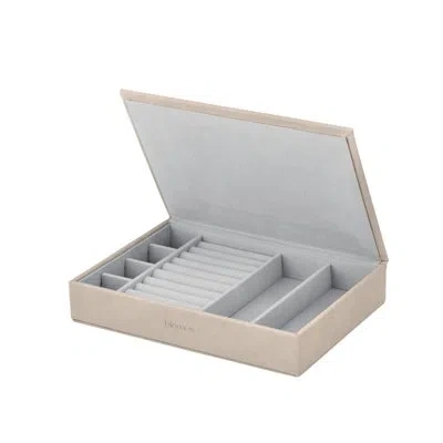 Blomus Sahla Faux Suede Jewelry Box - Tan In Beige