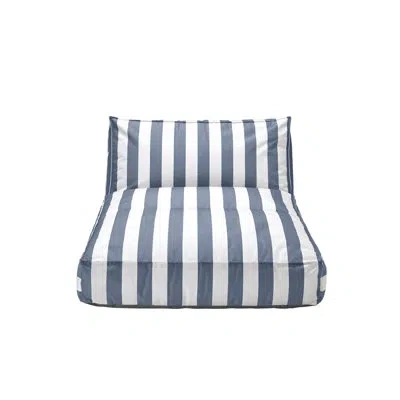 Blomus Stay Cabana Stripes Day Bed Outdoor Patio Lounger With Reclining Headrest - Made To Order In Key Largo (blue) Cabana Stripe