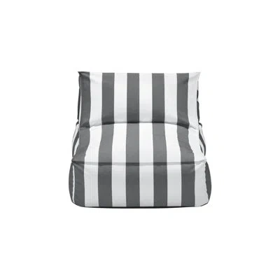 Blomus Stay Cabana Stripes Outdoor Patio Lounger Chair - Made To Order In Black Cabana Stripe