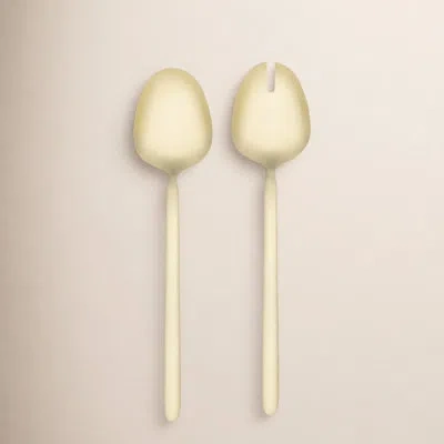 Blomus Stella 2 Piece Stainless Steel Salad Servers In Gold