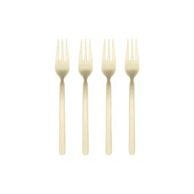 Blomus Stella Stainless Steel Dessert Fork In Brushed Gold