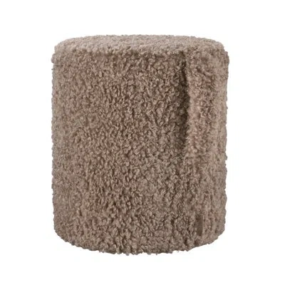 Blomus Teddy Upholstered Pouf - Moonbeam (beige) In Tan