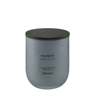 Blomus Tuoksu Scented Candle - Graphite (grapefruit/fig/tonka) In Gray