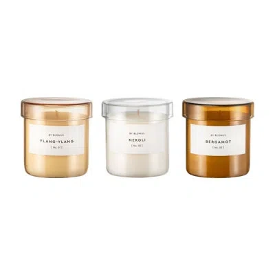 Blomus Valoa Scented Candles In Glass Containers - Set Of 3 In Multi