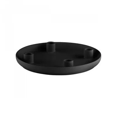 Blomus Vela 1.38" Stoneware Tabletop Candelabra In Black