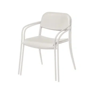 Blomus Yua Stacking Patio Dining Armchair In Silk Gray