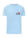 Blonde Gone Rogue Candy Apple Graphic Print Mens Organic Cotton T-shirt In Light Blue
