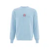 Blonde Gone Rogue Green / Blue Disco Cult Embroidered Organic Cotton Mens Sweatshirt In Light Green In Green/blue