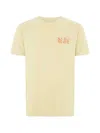 Blonde Gone Rogue Neutrals Roller Coaster Graphic Print Mens T-shirt, Organic Cotton, In Beige