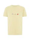 Blonde Gone Rogue Neutrals Social Distance Graphic Print Mens T-shirt, Organic Cotton, In Beige