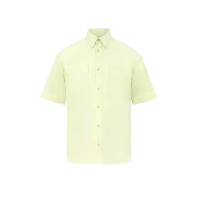 Blonde Gone Rogue Ocean Drive Mens Relaxed Shirt, Upcycled Cotton, In Light Green