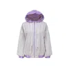 Blonde Gone Rogue Women's Bonfire Bomber Light Jacket, Upcycled Cotton, In Colourful Stripe In Multi
