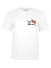 Blonde Gone Rogue Candy Apple Graphic Print Mens Organic Cotton T-shirt In White