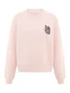 Blonde Gone Rogue Women's Dazzle Embroidered Sweatshirt, Organic Cotton, In Pink In Pink