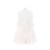 Blonde Gone Rogue Women's Desert Dreams Summer Playsuit, Upcycled Cotton, In White Lace In White