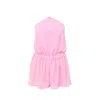 Blonde Gone Rogue Women's Desert Dreams Summer Playsuit, Upcycled Polyester, In Pink In Pink