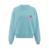 Blonde Gone Rogue Women's Disco Demolition Embroidery Organic Cotton Sweatshirt In Light Green In Green