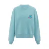 Blonde Gone Rogue Women's Disco Trip Embroidery Organic Cotton Sweatshirt In Light Green In Green