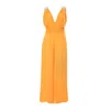 Blonde Gone Rogue Women's Eternal Summer Chiffon Jumpsuit, Upcycled Polyester, In Yellow In Yellow