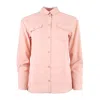 Blonde Gone Rogue Women's Long Sleeve Shirt, Tencel, In Pink In Pink