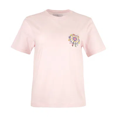 Blonde Gone Rogue Women's Pink / Purple Fair Print Organic Cotton T-shirt In Pink