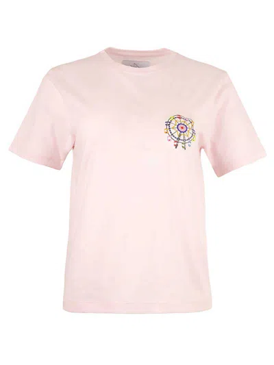 Blonde Gone Rogue Women's Pink / Purple Ferris Wheel Graphic Print Tee, Organic Cotton, In Pink