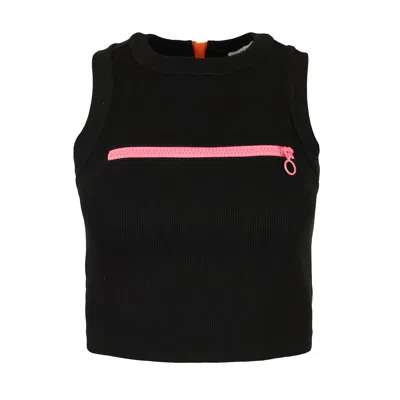 Blonde Gone Rogue Women's Wicked Zipper Crop Top, Cotton, In Black