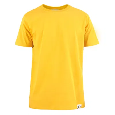 Blonde Gone Rogue Yellow / Orange Classic Mens Heavyweight Organic Cotton T-shirt In Yellow In Blue