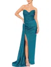 Blondie Nites Juniors Womens Glitter Maxi Evening Dress In Blue