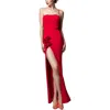 Blondie Nites Juniors Womens Rosette Polyester Cocktail And Party Dress In Red