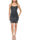 Blondie Nites Juniors Womens Strappy Metallic Cocktail And Party Dress In Multi