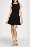 Blondie Nites Rhinestone Heart Minidress In Black