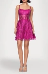 Blondie Nites Sequin Minidress In Purple