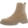 Blondo Bandit Womens Zipper Suede Chelsea Boots In Beige