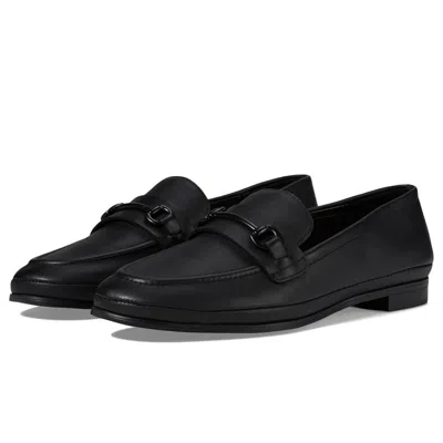Blondo Benita Loafers Women's Black Leather Apron Toe Slip On Shoes Htat1103 In Multi