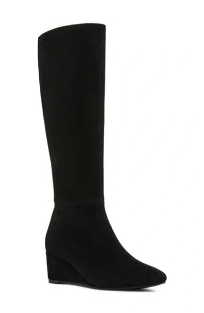 Blondo Breena Waterproof Wedge Leather Boot In Black