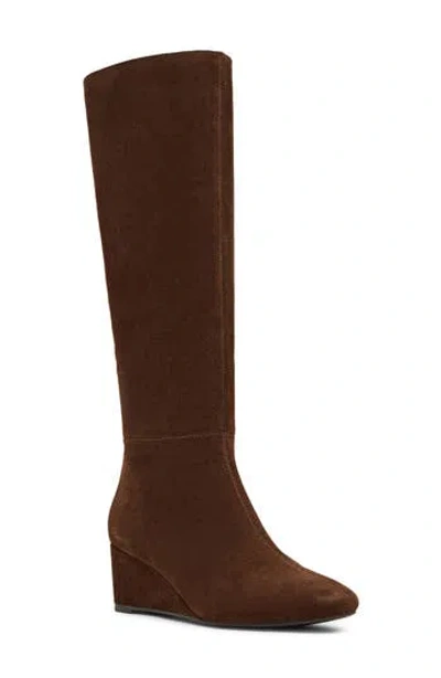 Blondo Breena Waterproof Wedge Leather Boot In Brown