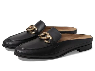Blondo Bryce Flats Women's Black Leather Moc Toe Slip On Mules Zogg3243